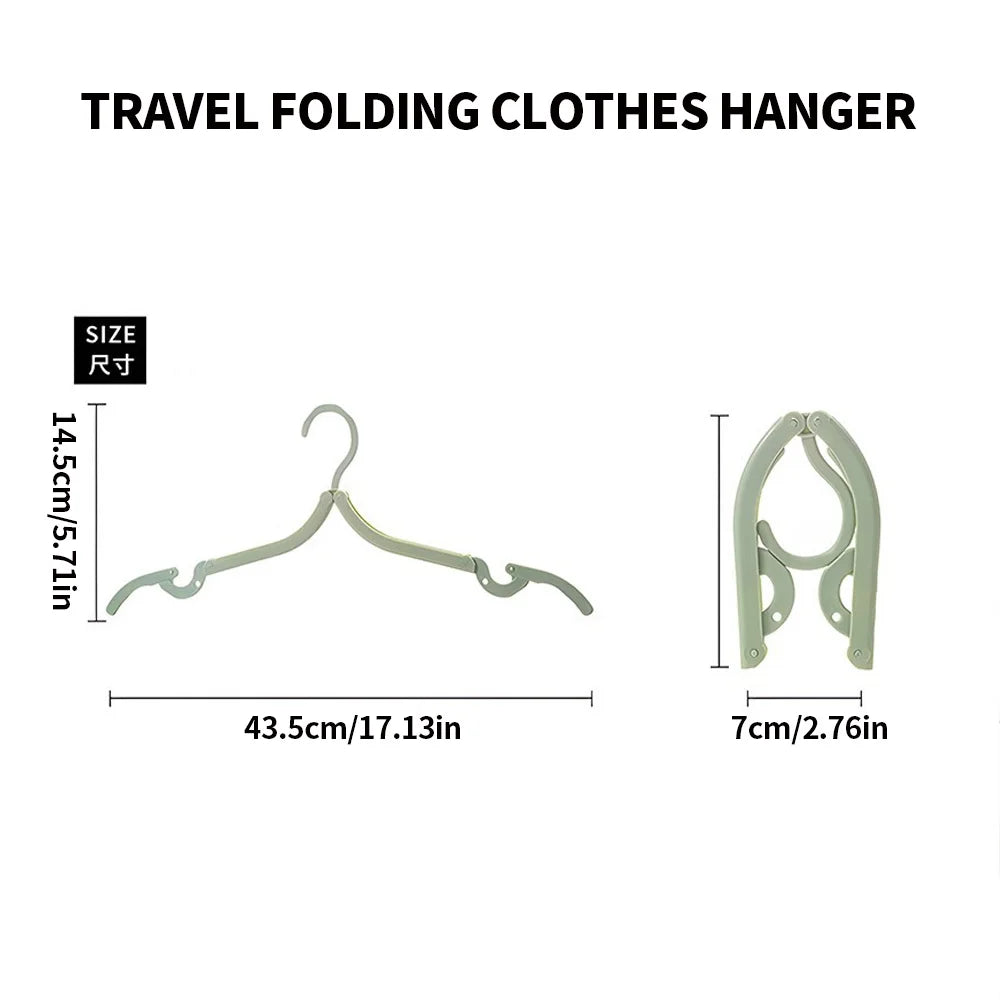 Ultra-Lightweight ABS Folding Clothes Hanger - Portable, Anti-Slip, High Load-Bearing Essential for Home and Outdoor Use
