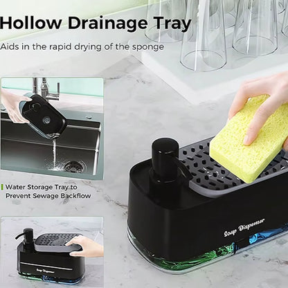 kitchen sink organizer with soap pump