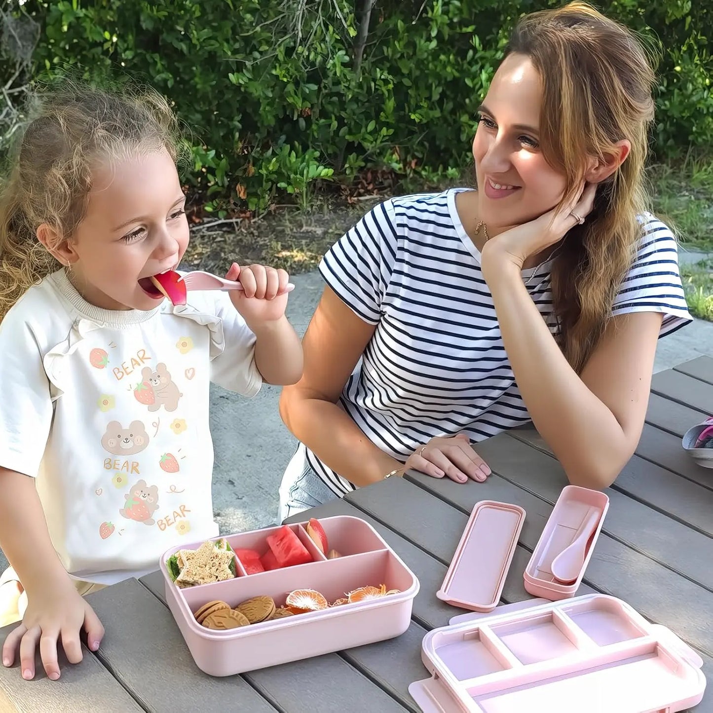bento lunch box with compartments