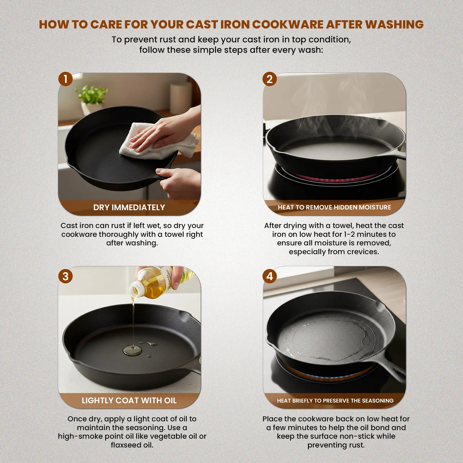 【New Year Deal】Utopia Kitchen 3-Piece Black Cast Iron Skillet Set - Pre-Seasoned Frying Pans 6", 8", 10" - Oven, Stove, Grill, Campfire Safe - Easy to Use Cookware