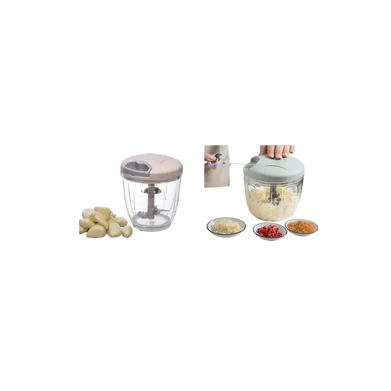 Manual Mini Garlic Chopper, 1/2 Counts Vegetable Chopper, Garlic Crusher, Multifunctional Veggie Chopper, Easy to Use, Kitchen Accessories