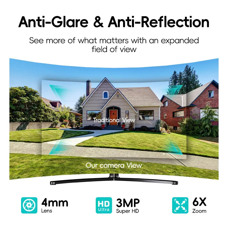 Elevate Your Home Security with the 3MP 2K Indoor Camera - WiFi Enabled, AI Color Night Vision, and 24/7 Recording for Ultimate Peace of Mind