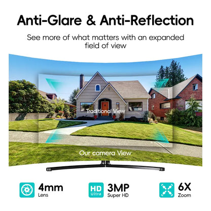 Elevate Your Home Security with the 3MP 2K Indoor Camera - WiFi Enabled, AI Color Night Vision, and 24/7 Recording for Ultimate Peace of Mind
