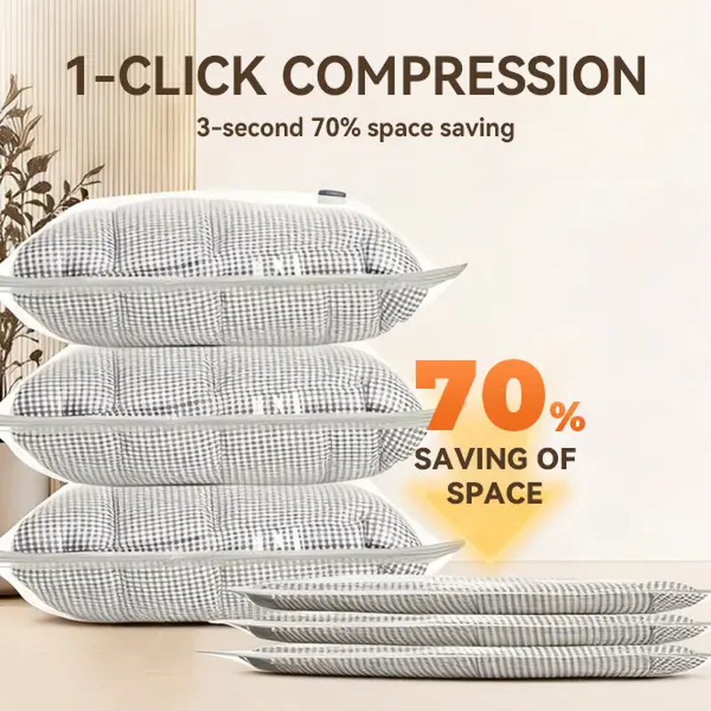 【2026 Upgraded】Cordless Travel Vacuum Storage Compression Bag Set with Rechargeable Air Pump 9/15 Pack Waterproof & Reusable Compression Packing Bags for 3 Size,140L/Min Powerful Air Removal，Perfect for Carry-On Suitcases