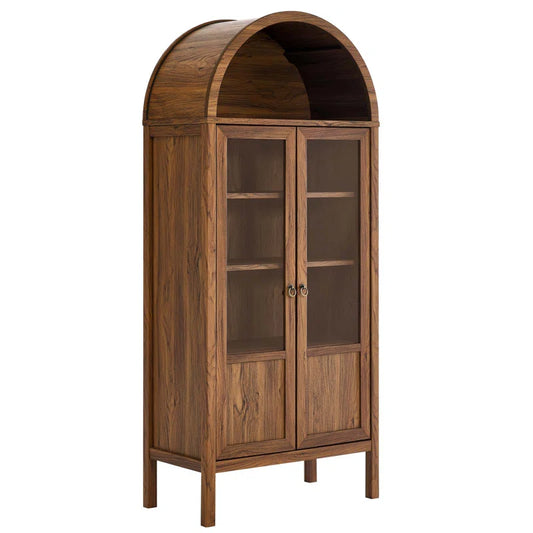Elegant Tessa Arched Display Cabinet - Showcase Your Treasures in Style