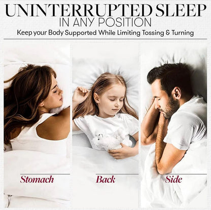Experience Unmatched Comfort with Our Set of 2 Queen/Standard Bed Pillows - Soft Down Alternative for All Sleep Positions