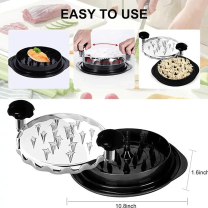 XL11.5” Chicken Shredder, Large Pro Meat Shredder Tool Twist with Ergonomic Handle, Strong Non-Slip Base, Dishwasher Safe, Kitchen Chicken Grinder for Ground Food, Vegetables, Black