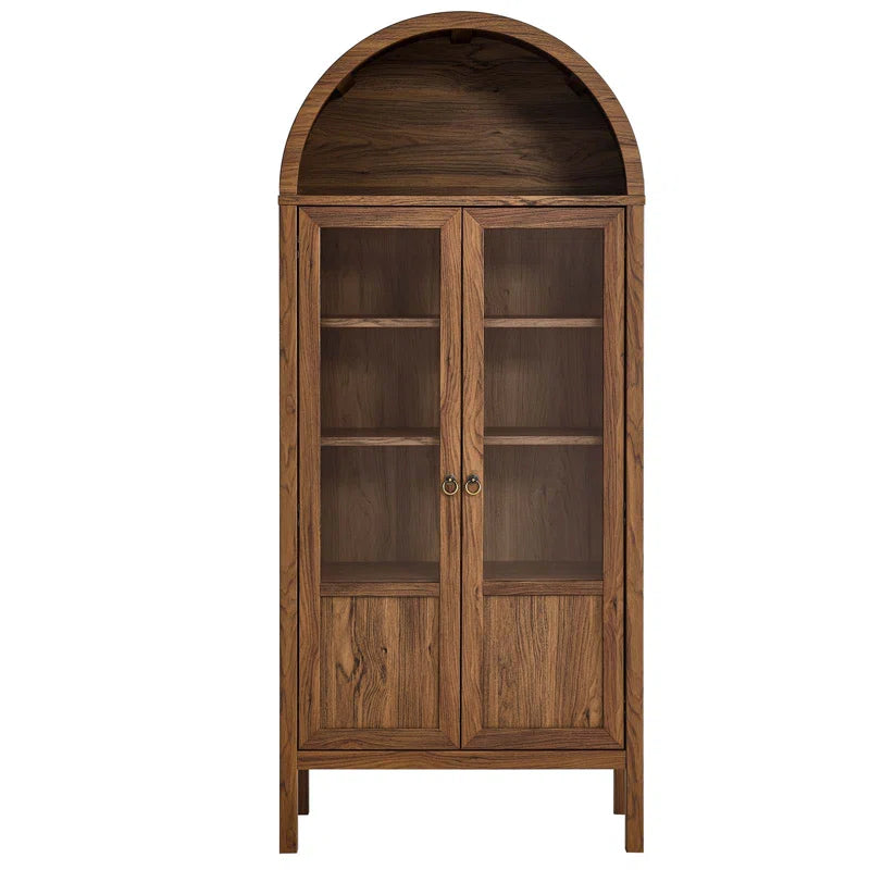 Elegant Tessa Arched Display Cabinet - Showcase Your Treasures in Style