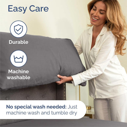 Indulge in Comfort with Our Luxurious Queen Size 4-Piece Sheet Set - Ultra Soft, Breathable, and Cooling Bedding in Dark Grey - Perfect for All Ages!