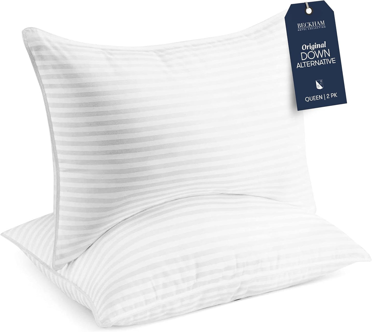 Experience Unmatched Comfort with Our Set of 2 Queen/Standard Bed Pillows - Soft Down Alternative for All Sleep Positions