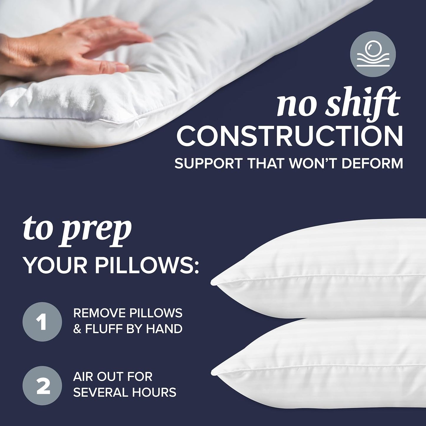 Experience Unmatched Comfort with Our Set of 2 Queen/Standard Bed Pillows - Soft Down Alternative for All Sleep Positions