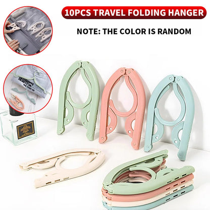 Ultra-Lightweight ABS Folding Clothes Hanger - Portable, Anti-Slip, High Load-Bearing Essential for Home and Outdoor Use
