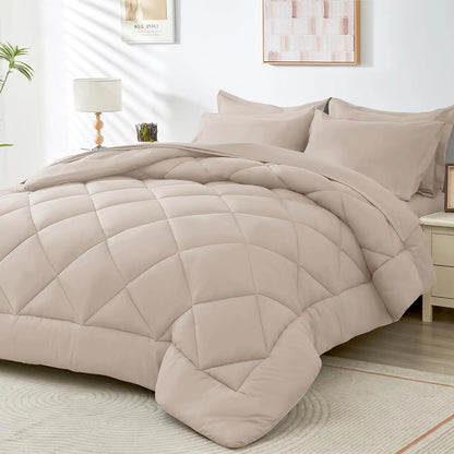 3Pcs Blanket Set, 260Gsm Ultrafine Fiber Thick Blanket, Christmas Gift, Twin Bed Sheet 220X240Cm, All-Season Warm Filling, Puffed Quilt #GLOBAL PICKS