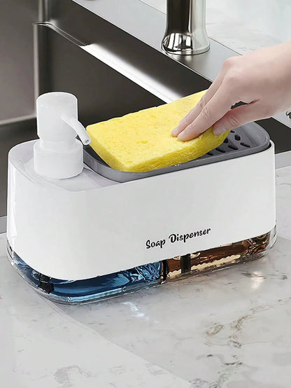 soap dispenser with sponge holder for kitchen