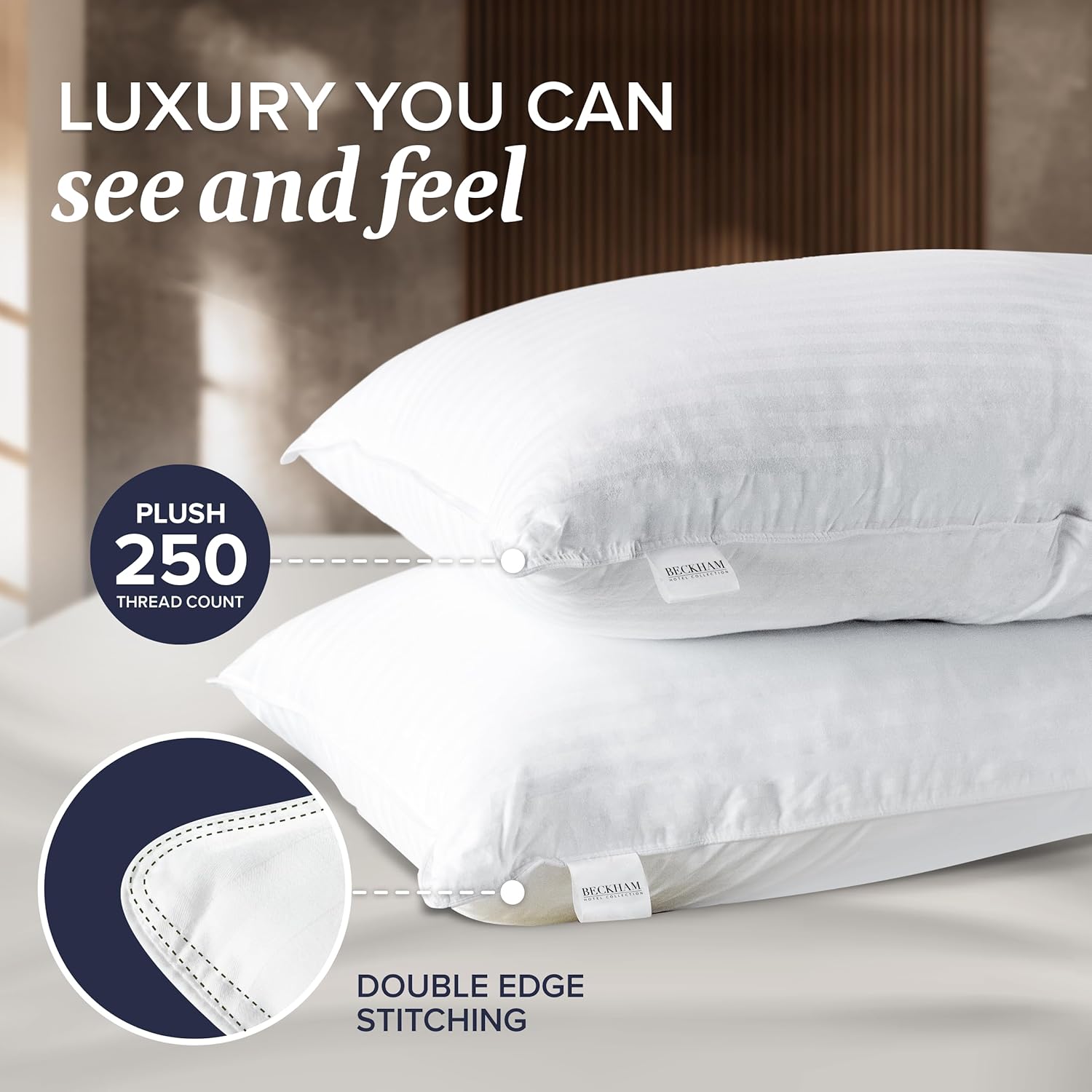 Experience Unmatched Comfort with Our Set of 2 Queen/Standard Bed Pillows - Soft Down Alternative for All Sleep Positions