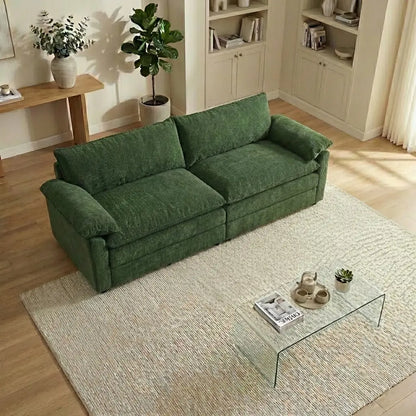 Experience Ultimate Comfort with the HIPIHOM Modern U-Shaped Cloud Sofa: A 3-Seater Modular Sectional Featuring 2 Movable Ottomans in Luxurious Chenille Fabric for a Stylish and Versatile Living Room