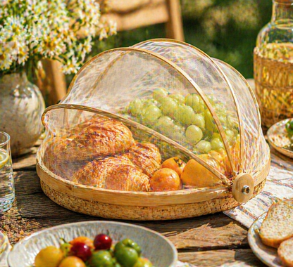 food cover with mesh net for outdoor dining