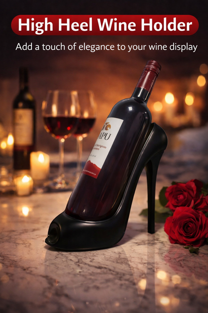 wine bottle holder high heel design