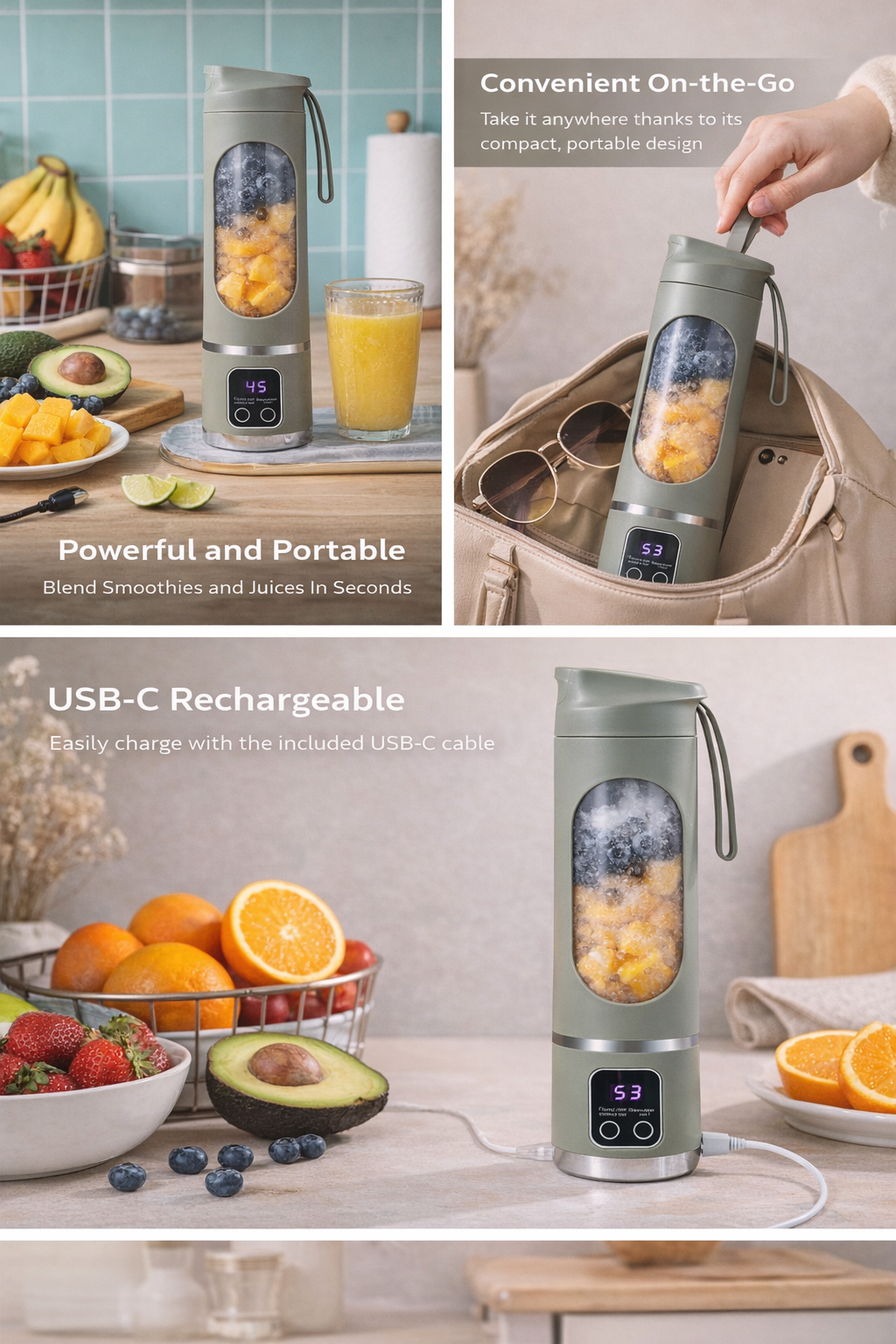 usb rechargeable blender for travel
