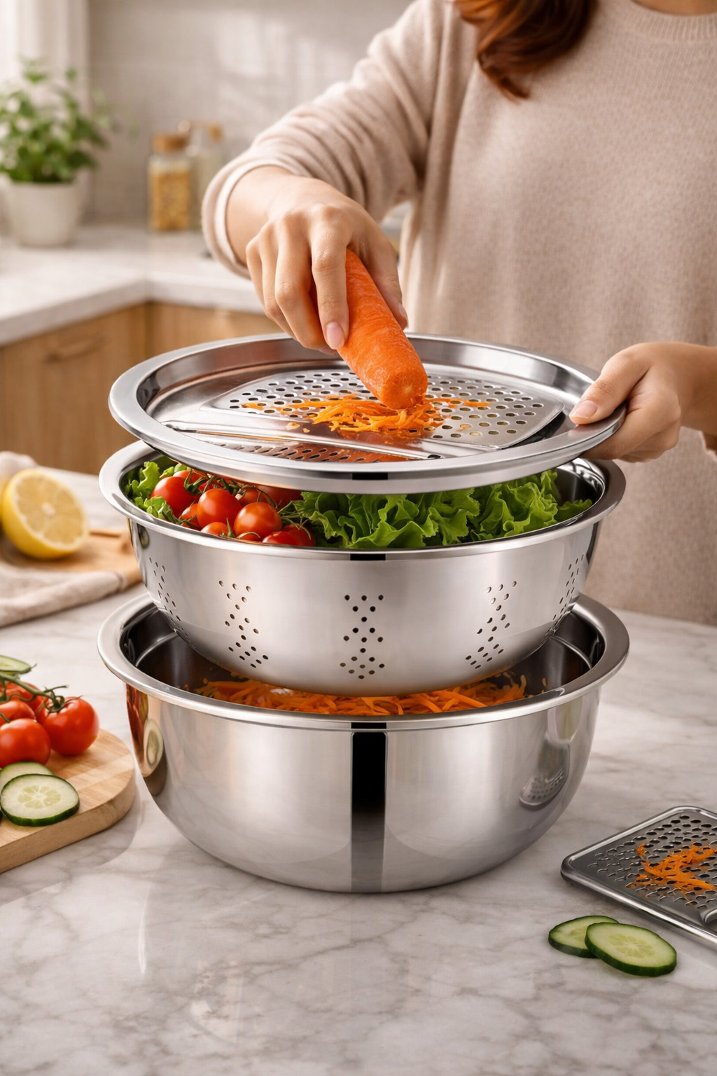 multi use washing bowls for vegetables