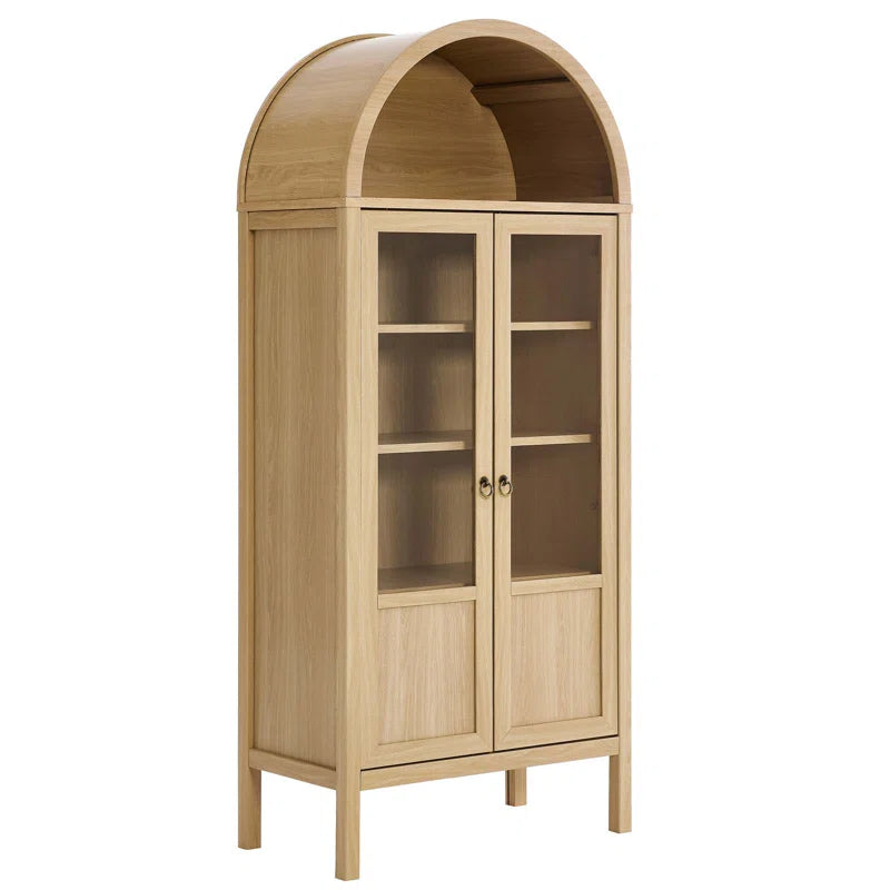 Elegant Tessa Arched Display Cabinet - Showcase Your Treasures in Style