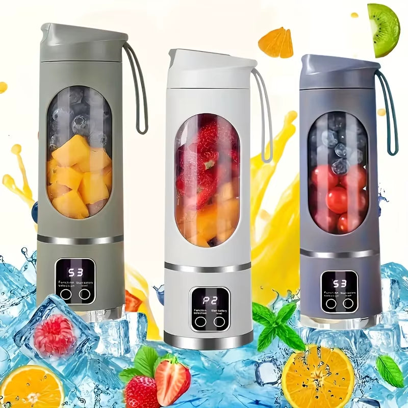 Portable USB Rechargeable Personal Blender and Juicer with Stainless Steel Blades