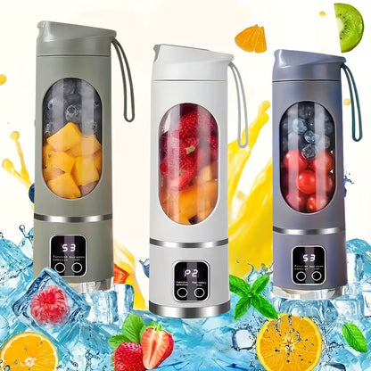 Portable USB Rechargeable Personal Blender and Juicer with Stainless Steel Blades
