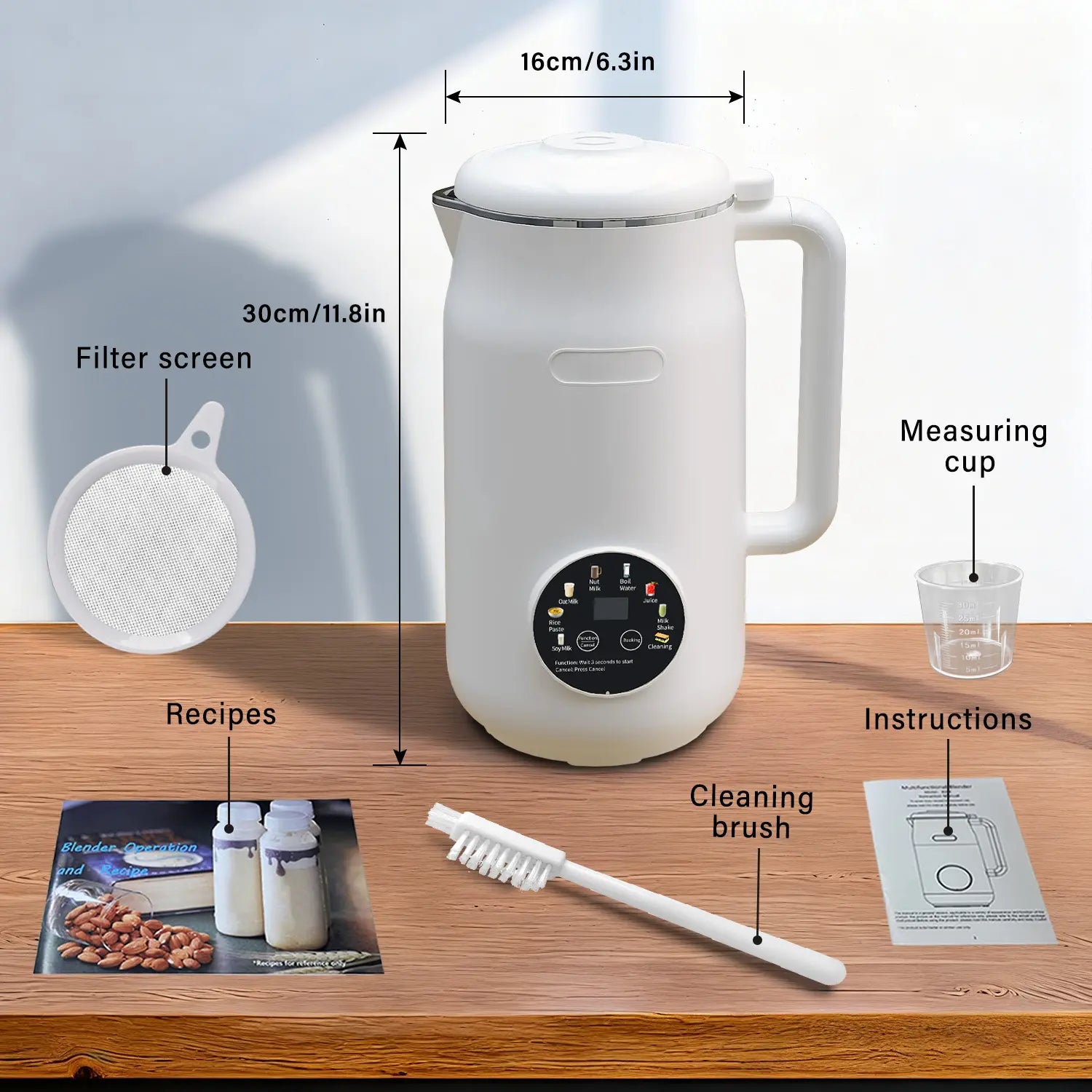 40Oz Nut Milk Maker,8-In-1Automatic Nut Milk Maker,Creamy Almond Milk, Oat Milk, Soy Milk, Soup Maker,304 Stainless Steel Inner Container with 10 Blades