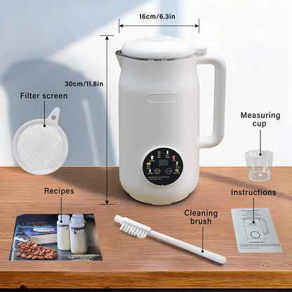40Oz Nut Milk Maker,8-In-1Automatic Nut Milk Maker,Creamy Almond Milk, Oat Milk, Soy Milk, Soup Maker,304 Stainless Steel Inner Container with 10 Blades