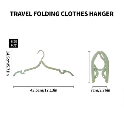 Ultra-Lightweight ABS Folding Clothes Hanger - Portable, Anti-Slip, High Load-Bearing Essential for Home and Outdoor Use