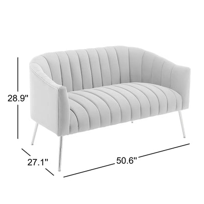 Elegant Murrow 50.6'' Velvet Loveseat – A Perfect Blend of Comfort and Style