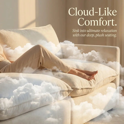Experience Ultimate Comfort with the HIPIHOM Modern U-Shaped Cloud Sofa: A 3-Seater Modular Sectional Featuring 2 Movable Ottomans in Luxurious Chenille Fabric for a Stylish and Versatile Living Room