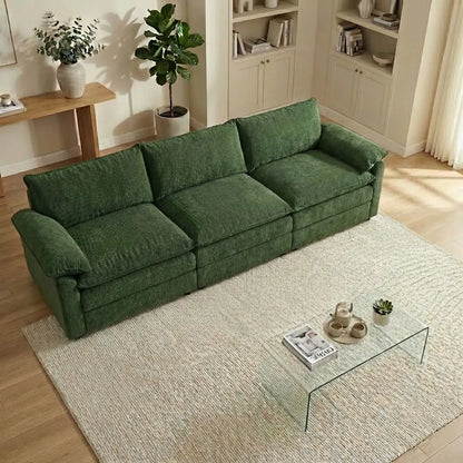 Experience Ultimate Comfort with the HIPIHOM Modern U-Shaped Cloud Sofa: A 3-Seater Modular Sectional Featuring 2 Movable Ottomans in Luxurious Chenille Fabric for a Stylish and Versatile Living Room