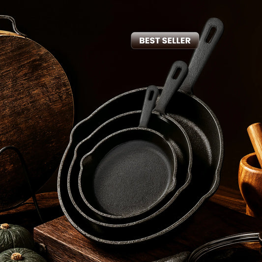 cast iron skillet set for cooking