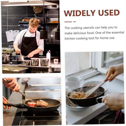 5Piece Premium Wood Kitchenware Set with Ergonomic Handles Purely Natural Eco-Friendly Material- Includes Spoon, Tablespoon and Sauté Spatula, Heat-Resistant, Easy-To-Clean, Durable Cooking Tools for Non-Stick Pans Utensils Wooden Cookware Stirring