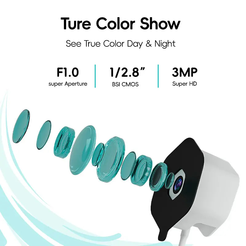 Elevate Your Home Security with the 3MP 2K Indoor Camera - WiFi Enabled, AI Color Night Vision, and 24/7 Recording for Ultimate Peace of Mind