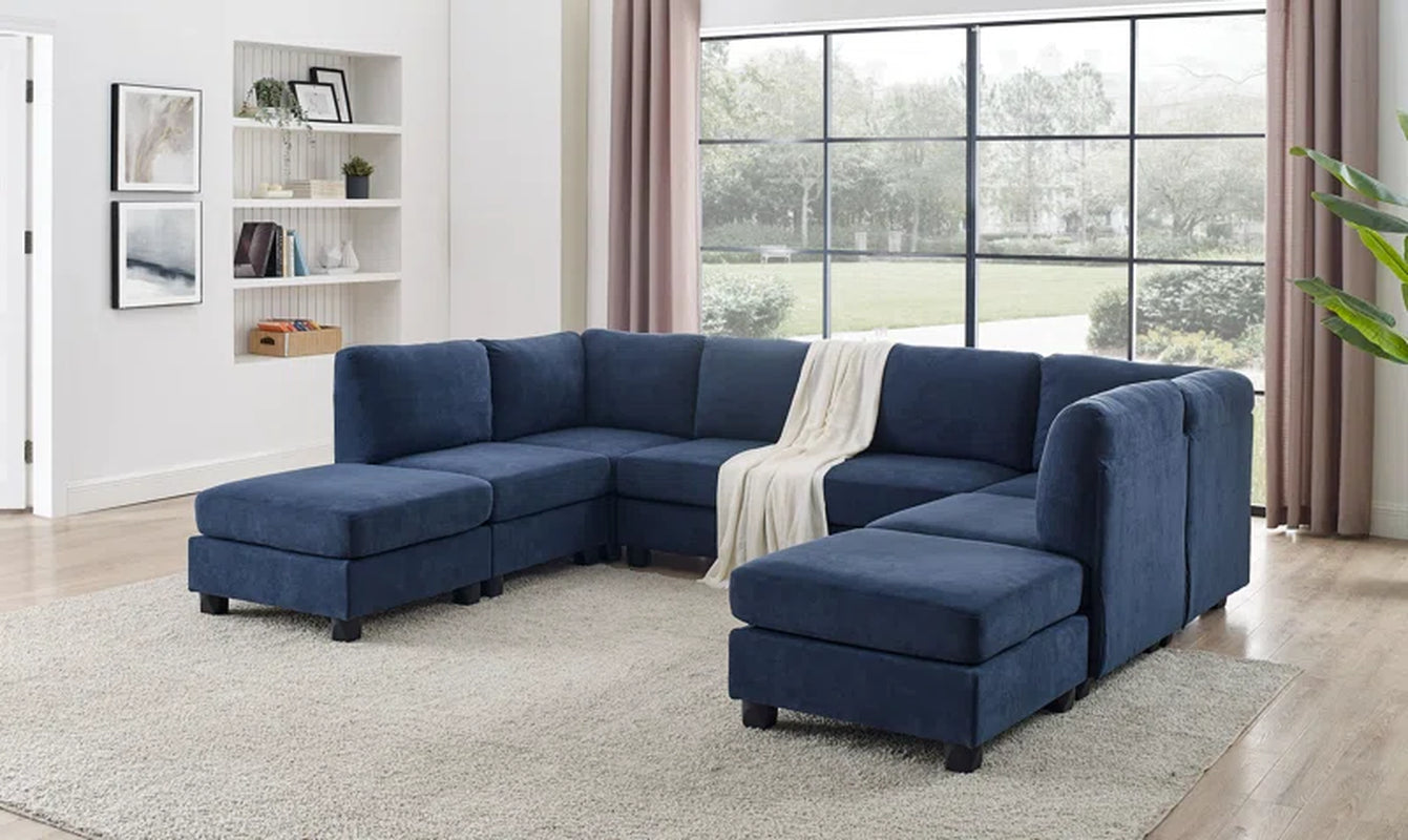 Transform Your Living Space with the Dawnelle 120" Wide Symmetrical Modular Sectional and Ottoman - Ultimate Comfort and Style
