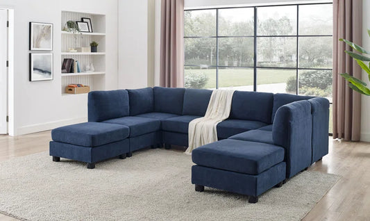 Transform Your Living Space with the Dawnelle 120" Wide Symmetrical Modular Sectional and Ottoman - Ultimate Comfort and Style